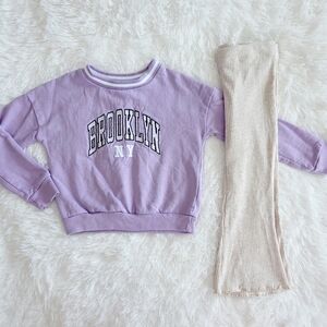 Brooklyn NY Toddler Girls Sweater & Flare Pants